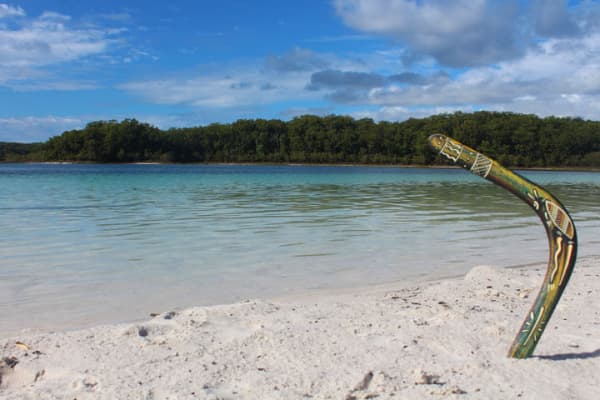 Boomerang en el Lake McKenzie