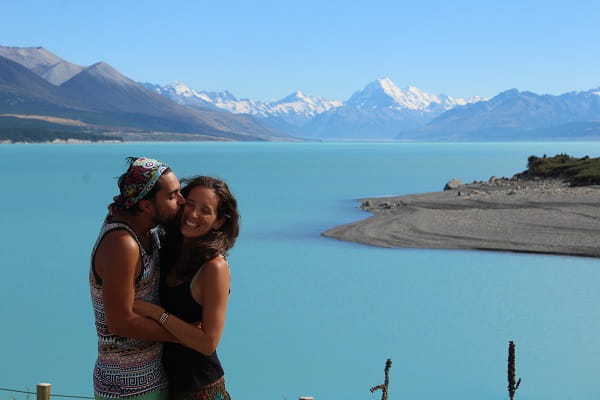 Lago Pukaki con Mount Cook al fondo