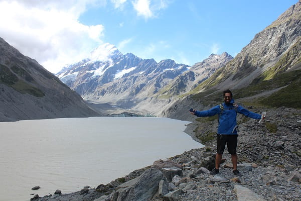 Vista del Mount Cook desde el Hooker Pass